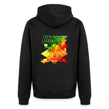 reggae forever - Veste à capuche bio Premium Unisexe - noir - Dos - Nico (187cm)
