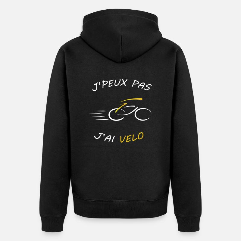 J'peux pas j'ai vélo - Veste à capuche bio Premium Unisexe - noir