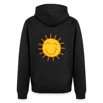 Sonnenschein Comic - Unisex Premium Bio Zip Hoodie - Schwarz - Hinten - Nico (187cm)
