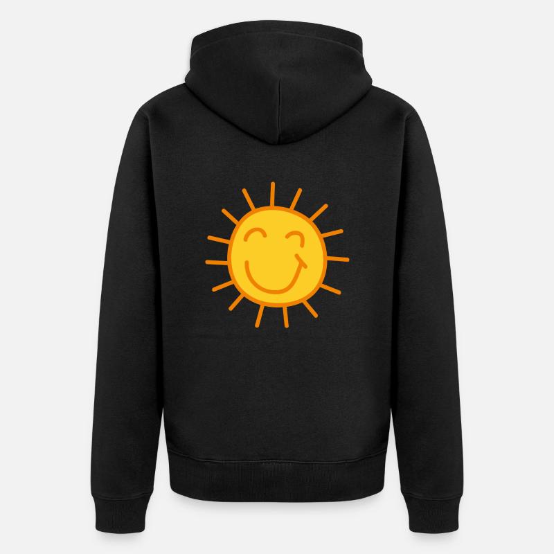 Sonnenschein Comic - Unisex Premium Bio Zip Hoodie - Schwarz