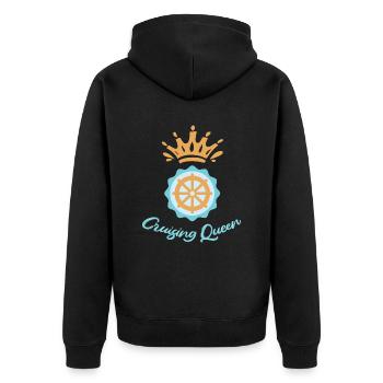 Cruising Queen Cruise Ship - Unisex Premium Organic Zip Hoodie - black - Back - Nico (187cm)
