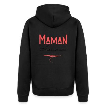 maman hors service - Veste à capuche bio Premium Unisexe - noir - Dos - Nico (187cm)