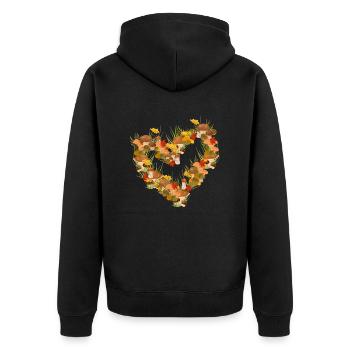 cueillette de champignons automne nature cueilleur de champignons ami de la nature - Veste à capuche bio Premium Unisexe - noir - Dos - Nico (187cm)