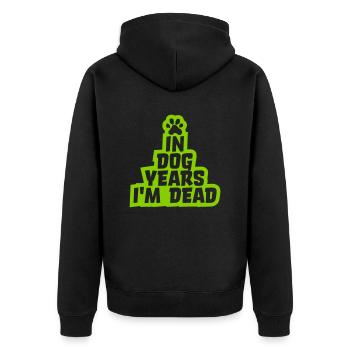 dans les années de chien Mort - Veste à capuche bio Premium Unisexe - noir - Dos - Nico (187cm)