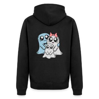 Couple Parents Fantômes Enfant - Veste à capuche bio Premium Unisexe - noir - Dos - Nico (187cm)