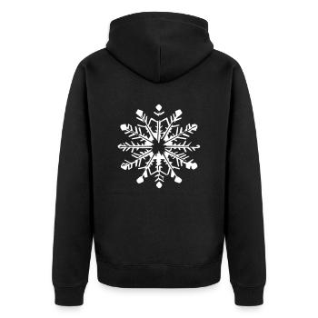 Snowflake Snow Winter Christmas Vector 11 - Unisex Premium Organic Zip Hoodie - black - Back - Nico (187cm)