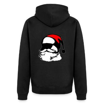 Christmas Hat Santa Claus Christmas Vector - Unisex Premium Organic Zip Hoodie - black - Back - Nico (187cm)