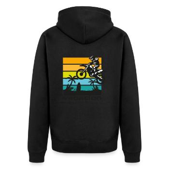 SUPER MOTO sauter en vacances - Veste à capuche bio Premium Unisexe - noir - Dos - Nico (187cm)