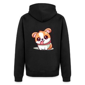 Didou le chien fou - Veste à capuche bio Premium Unisexe - noir - Dos - Nico (187cm)