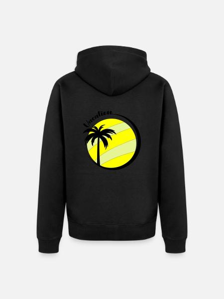 Vacation - Unisex Premium Organic Zip Hoodie - black
