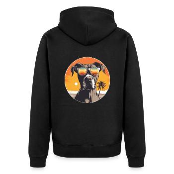 Boxeur - Veste à capuche bio Premium Unisexe - noir - Dos - Nico (187cm)