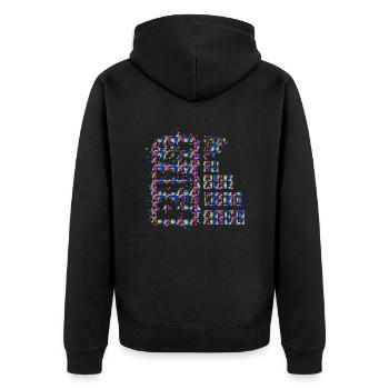 Run Run Exercise Race Strong Man Woman Sprint - Unisex Premium Organic Zip Hoodie - black - Back - Nico (187cm)
