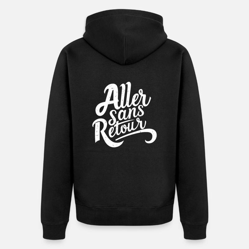 Aller sans retour - Veste à capuche bio Premium Unisexe - noir