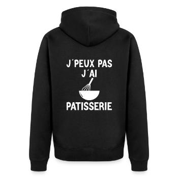 Pâtisserie - Pâtissier - Meilleur Pâtissier - Veste à capuche bio Premium Unisexe - noir - Dos - Nico (187cm)