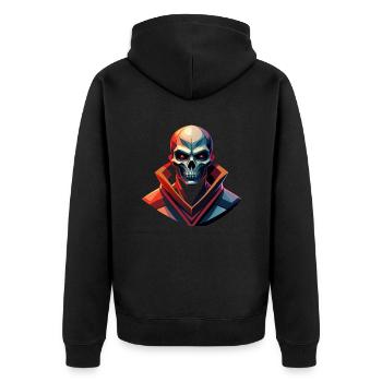 A skull of Cabeza - Unisex Premium Organic Zip Hoodie - black - Back - Nico (187cm)