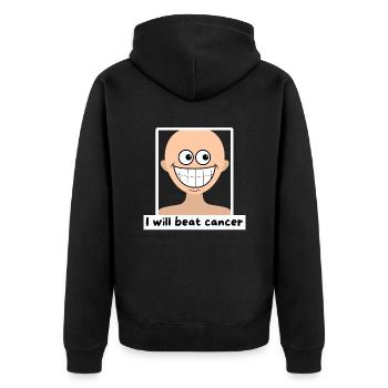 Je vais battre le cancer - Veste à capuche bio Premium Unisexe - noir - Dos - Nico (187cm)