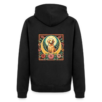 Golden retriever - Veste à capuche bio Premium Unisexe - noir - Dos - Nico (187cm)
