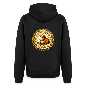 Guinea pig - Unisex Premium Organic Zip Hoodie - black - Back - Nico (187cm)