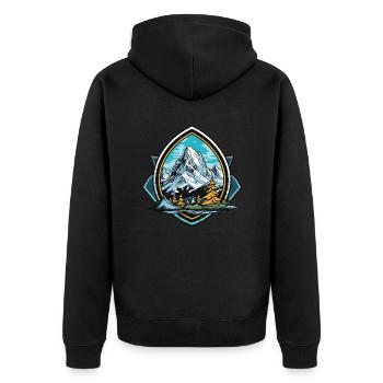 Montagne Montagne - Veste à capuche bio Premium Unisexe - noir - Dos - Nico (187cm)