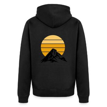 Monts de Berge - Veste à capuche bio Premium Unisexe - noir - Dos - Nico (187cm)