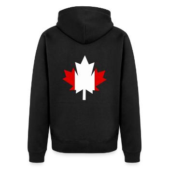 Canada Canada Feuille d’érable - Veste à capuche bio Premium Unisexe - noir - Dos - Nico (187cm)