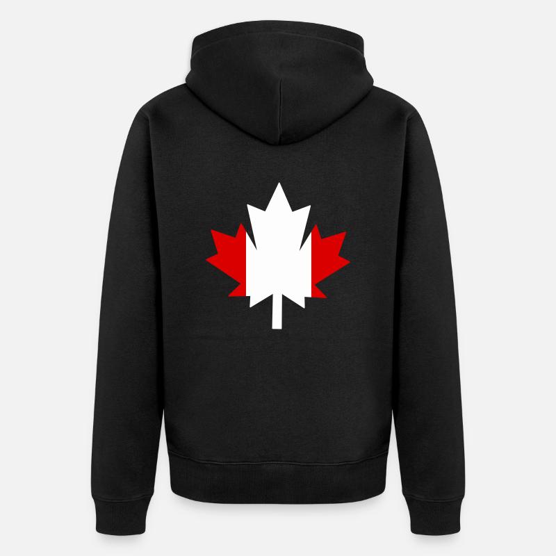 Canada Canada Maple Leaf - Unisex Premium Organic Zip Hoodie - black