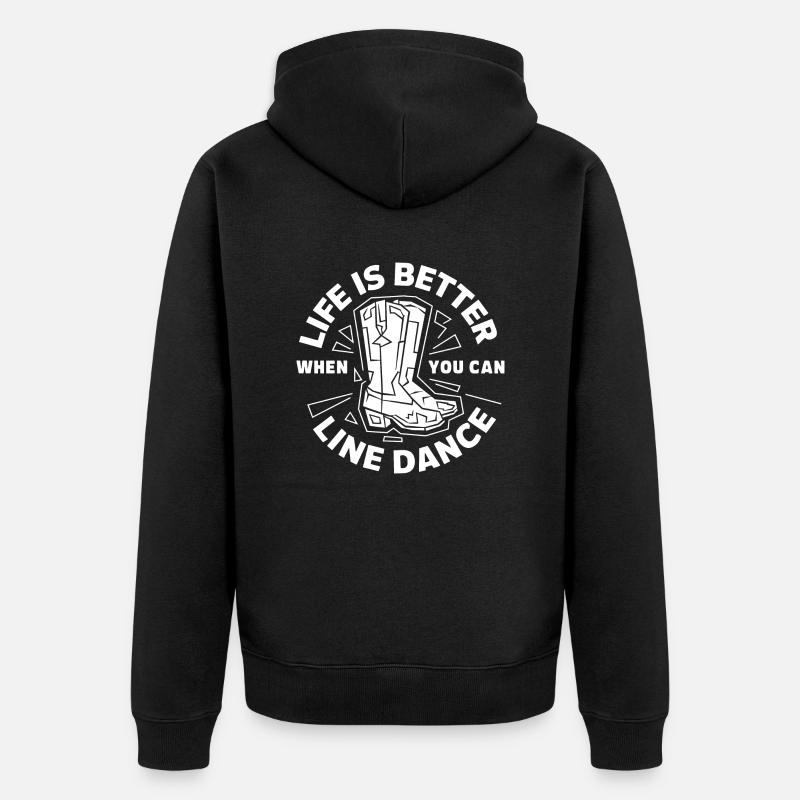 Danse de style western - Veste à capuche bio Premium Unisexe - noir