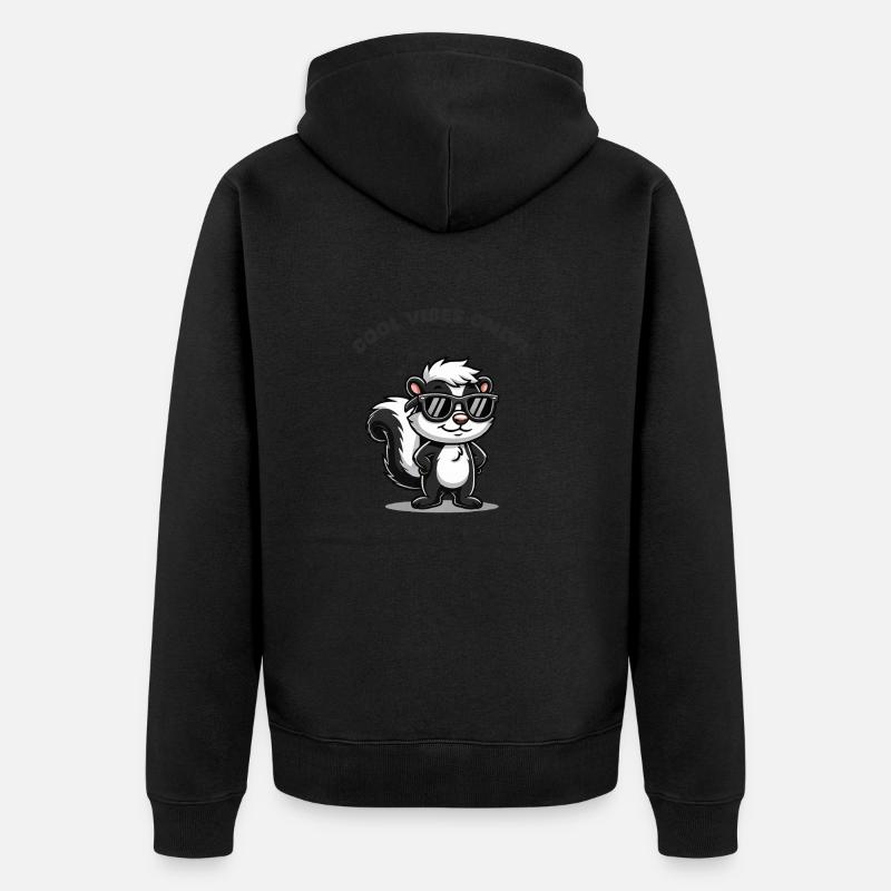 Skunk Bande dessinée Cool - Veste à capuche bio Premium Unisexe - noir