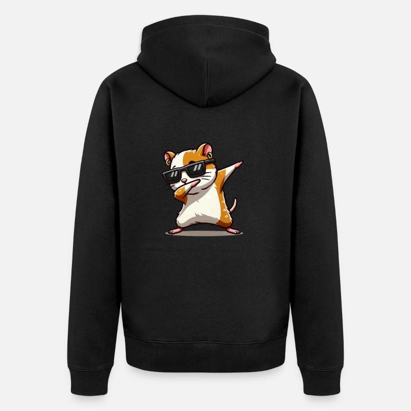 Dabbing de hamster - Veste à capuche bio Premium Unisexe - noir