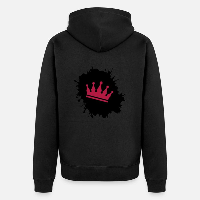 Blobs Couronne - Veste à capuche bio Premium Unisexe - noir