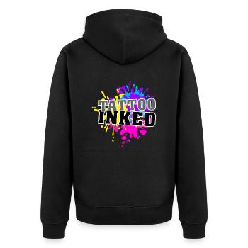 Tattoo Inked - Unisex Premium Bio Zip Hoodie - Schwarz - Hinten - Nico (187cm)