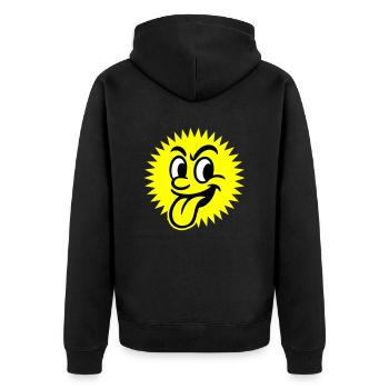 Soleil Été Visage - Veste à capuche bio Premium Unisexe - noir - Dos - Nico (187cm)