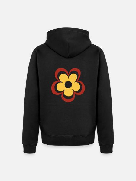Flower - Unisex Premium Bio Zip Hoodie - Schwarz