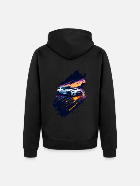 Voiture de sport - Veste à capuche bio Premium Unisexe - noir