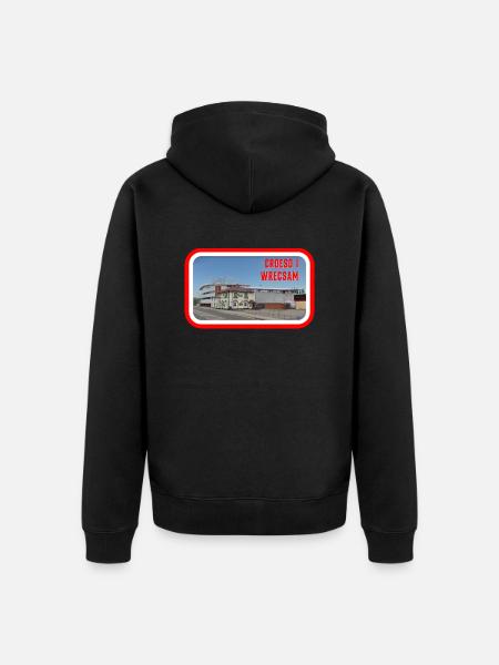 CROESO I WRECSAM - Unisex Premium Organic Zip Hoodie - black