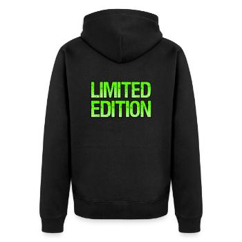ÉDITION LIMITÉE - Veste à capuche bio Premium Unisexe - noir - Dos - Nico (187cm)