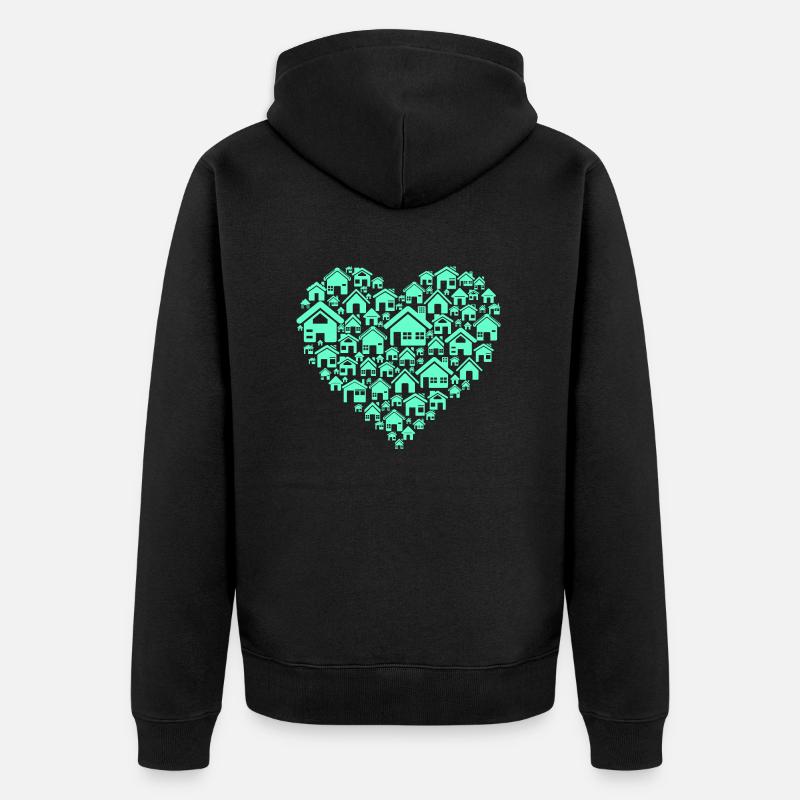 L’amour de la maison - Veste à capuche bio Premium Unisexe - noir