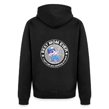 Meilleure maman de tous les temps Allerbeste Mama - Veste à capuche bio Premium Unisexe - noir - Dos - Nico (187cm)
