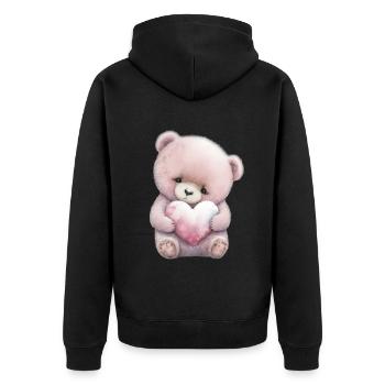 Teddy Bear Cuddly Toy Toy Sleep T-shirt - Veste à capuche bio Premium Unisexe - noir - Dos - Nico (187cm)