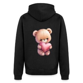 Teddy Bear Cuddly Toy Toy Sleep T-shirt - Veste à capuche bio Premium Unisexe - noir - Dos - Nico (187cm)