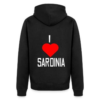 Sardinia Tour 2023 Holiday T-Shirt Summer - Unisex Premium Organic Zip Hoodie - black - Back - Nico (187cm)