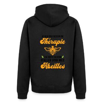 J'ai juste besoin d'aller voir mes abeilles - Veste à capuche bio Premium Unisexe - noir - Dos - Nico (187cm)