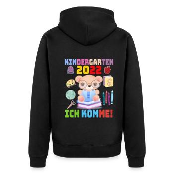 2022 Kindergarten Ich Komme Kindergartenkind Bär - Veste à capuche bio Premium Unisexe - noir - Dos - Nico (187cm)