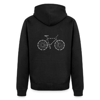 Drôle de définition Anatomie du vélo - Veste à capuche bio Premium Unisexe - noir - Dos - Nico (187cm)