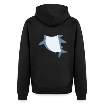 Funny Animal Shark Costume For Halloween - Unisex Premium Bio Zip Hoodie - Schwarz - Hinten - Nico (187cm)