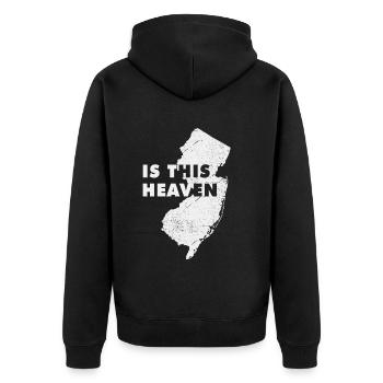 Land Map America State Home Heaven New Jersey - Unisex Premium Organic Zip Hoodie - black - Back - Nico (187cm)