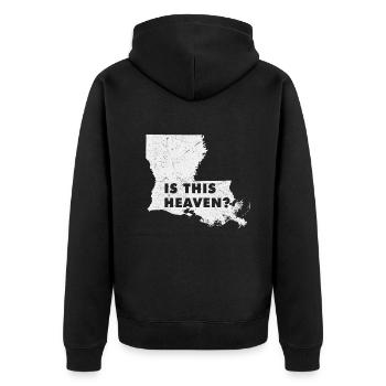 Carte terrestre Amérique État Accueil Paradis Louisiane - Veste à capuche bio Premium Unisexe - noir - Dos - Nico (187cm)