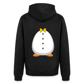 Drôle de costume d’oiseau pingouin animal pour Halloween - Veste à capuche bio Premium Unisexe - noir - Dos - Nico (187cm)