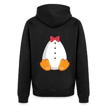 Funny Animal Penguin Costume For Halloween - Unisex Premium Bio Zip Hoodie - Schwarz - Hinten - Nico (187cm)