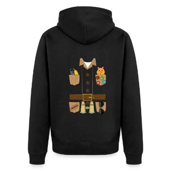 Funny Zoo Costume For Halloween - Unisex Premium Bio Zip Hoodie - Schwarz - Hinten - Nico (187cm)